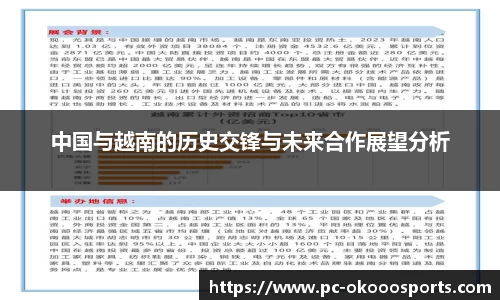 中国与越南的历史交锋与未来合作展望分析